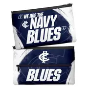 Carlton Blues AFL Large Graphic Pencil Case for School Work Stationary
