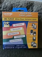 Brother DK1203 White File Folder Labels for QL1050 QL500 2pk with Frame