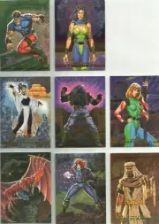 1993 Marvel Masterpieces Near Mint 8 Card Spectra Dyna Etch Chase / Insert Set