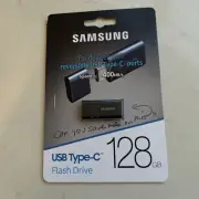Type C USB Drive 128GB Samsung USB 3.1 Flash Drive For Phone Tablet NEW
