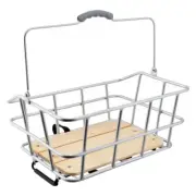 Sunlite Woody Rack Top Rear Basket Silver Alloy 11.8x15.7x7`