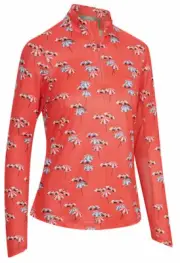 Callaway Ladies Umbrella Print Sun Protection Pullover Top, Dubarry, S