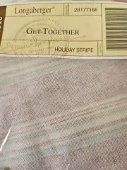 Longaberger 2004 Christmas Get Together Basket Liner - Holiday Stripe