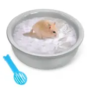 Hamster Sand Bath Box Ceramic Small Animals Shower Bathtub Gerbil Litter Box ...