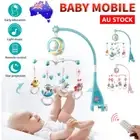 Baby Mobile Crib Cot Wind up Toys Music Box Hanger Arm Bed Bell Remote Control