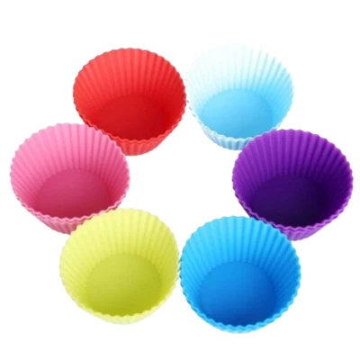 12 pcs Silicone Cake Muffin Chocolate Cupcake Liner Baking Cup Cookie Mold