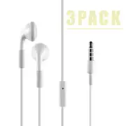 3 Pack Headset Earphones w/ Built-in Mic for Samsung Galaxy J7 / J5 / J3, Note 4