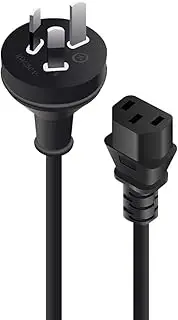ALOGIC Aus 3 Pin Mains Plug to IEC C13 - Male to Female (10A) - 1m