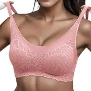 [Generic] Wireless Push Up Bra for Women Comfort No Underwire Everyday Bras Lace Stretch Full Coverage Support Sports Underwear