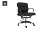Matt Blatt Eames Replica Low Back Soft Pad Fabric Office Chair (Black/Black)