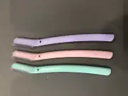 RTIME Macaron eyebrow razor set: green, pink and purple