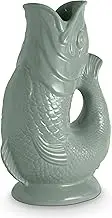 Wade Fish Jug, Earthenware, Iconic UK Heritage, Made in Stoke-on-Trent, 1.2L, Sage Green