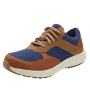 TRAQ by Alegria Womens Old Sqool Smart Walking Shoe - Blue NEW