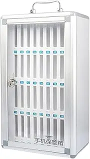 WeiLaiKeQi Phone Storage Locker Unit, Wall-Mounted Holder with Locking Feature for Classroom and Office Use, 36 Slots