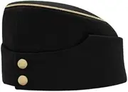 [militaryharbor] M42 Panzer General black Gabardine overseas cap