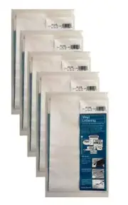 Chartpak 3/4-inch White Stick-on Vinyl Numbers (01126), 5 PACKS