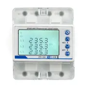 3 Phase 380V 100A Tuya WiFi Smart Bi-Directional KWh Meter over Under Voltage Protector Relay Switc White