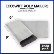 2000 6x9 EcoSwift Poly Mailers Plastic Envelopes Shipping Mailing Bags 2.35MIL