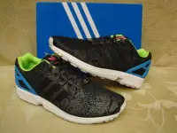 在飛比找Yahoo!奇摩拍賣優惠-ADIDAS ORIGINALS ZX FLUX 黑X藍 螢