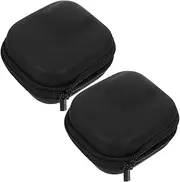 LIFKICH 2Pcs Portable Action Camera Storage Cases Durable PU Container for Organizer with Compact Design for Photographers Protects Against Scratches