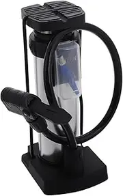 Kisangel Portable High Pressure Foot Pump for Bicycles and Cars Inflator for Road and Mountain Bikes Compact Design High-Pressure Capability for Easy Tire Inflation