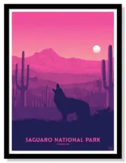 Saguaro National Park by Nick Slater 59 Parks Art Print Official Poster MINT Art
