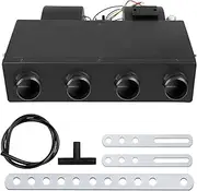 12V Under Dash Air Conditioning Evaporator Assembly, Universal Car Truck Under-Dash A/C Heater +Cooling Unit, with 3 Speeds(4 Vents)
