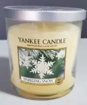 Yankee Candle SPARKLING SNOW 1 Wick 7 oz Jar White NEW