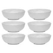 6x Ecology Speckle Milk 18cm Stoneware Soup/Noodle Rice Round Bowl Tableware WHT