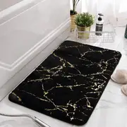 Marble Design Bathroom Rug Super Absorbent Microfiber Plush Non Slip Area Rug Kitchen Mat Washable Floor Carpet