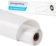 White Heat Transfer Vinyl Htv Rolls, 12" X 8Ft White Iron On Vinyl