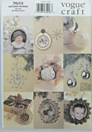 Vogue Craft Pattern #7623 Christmas Ornaments Package Decoration Picture Frame O