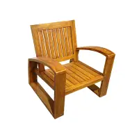 在飛比找Yahoo奇摩購物中心優惠-吉迪市柚木家具 柚木曲線扶手造型單人椅/沙發椅 RPLI00