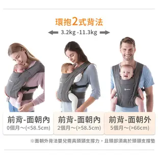 Ergobaby 美國 embrace 環抱二式初生嬰兒背帶 背巾
