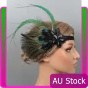 20s Peacock Gatsby Headpiece Flapper 1920s Costume Headband Feather Gangster