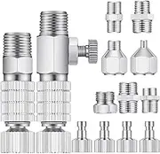 15Pcs Airbrush Set Airbrush Quick Release Coupling Disconnect Kit Fitting Connector Set Female Connector