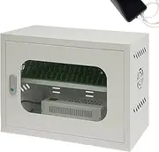 Rechargeable Mobile Phone Storage, 12 20 30 Units Wall Mount Charging Station with Lock, Multiple Circuit Protection, Cell Phones Charging Cabinet for Schools, Airports, Offices(20 Units)