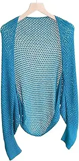 [generic] Solid Color Knitted Cloak for Ladies Spring Lightweight Shawls Beach Sun-proof Short Anti-uv