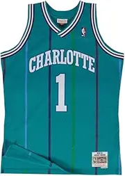 Mitchell & Ness Muggsy Bogues Charlotte Hornets Road 1992-93 Mens Swingman Jersey, Blue