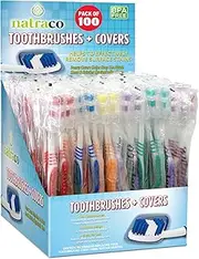 100 Toothbrushes Standard Medium Soft Individually Wrapped By Natraco