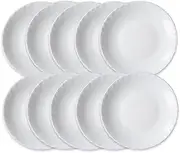 Bormioli Rocco Jobuna White Serving Plate, Set of 10