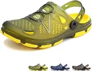 [beister] Mens Clogs Non Slip Water Shoes with Adjustable Strap, Lightweight Slip on Mules Garden Kitchen Outdoor Beach Yard Pool Shower Summer Sandals Slippers