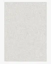 305' x 425' | Machine Washable Runner Rug | Kid & Pet Friendly | Indoor Rug | Freestyle Pearl Flatwoven Rug by Keith Haring | Ruggable