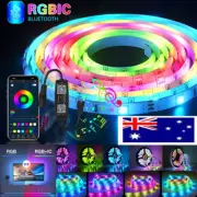 WS2812B LED Strip Lights RGBIC Dreamcolor Bluetooth App Control Home TV Party