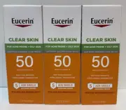 Eucerin Clear Skin, SPF 50 Lightweight Lotion Sunscreen, EXP 07/2025 (3PK)