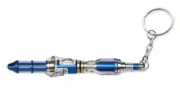 12th Dr Doctor Who Sonic Screwdriver Zip Clip LED Torch 8cm Key Chain Key Ring