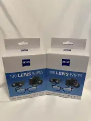 2 Boxes -Zeiss Individually Wrapped Pre-Moistened Lens Cleaning Wipes-BRAND NEW-