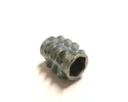 QTY 10 Threaded Insert Wood Nut M6 (6mm) x 13mm Hex Thin Flange Zinc Plated