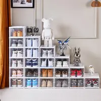 在飛比找momo購物網優惠-【COLOR ME】一體式折疊鞋架(鞋盒 折疊鞋盒 組合鞋盒