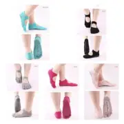 2 Pairs Non Slip Pilates Grip Open Back Split Toes Five-finger Yoga Socks